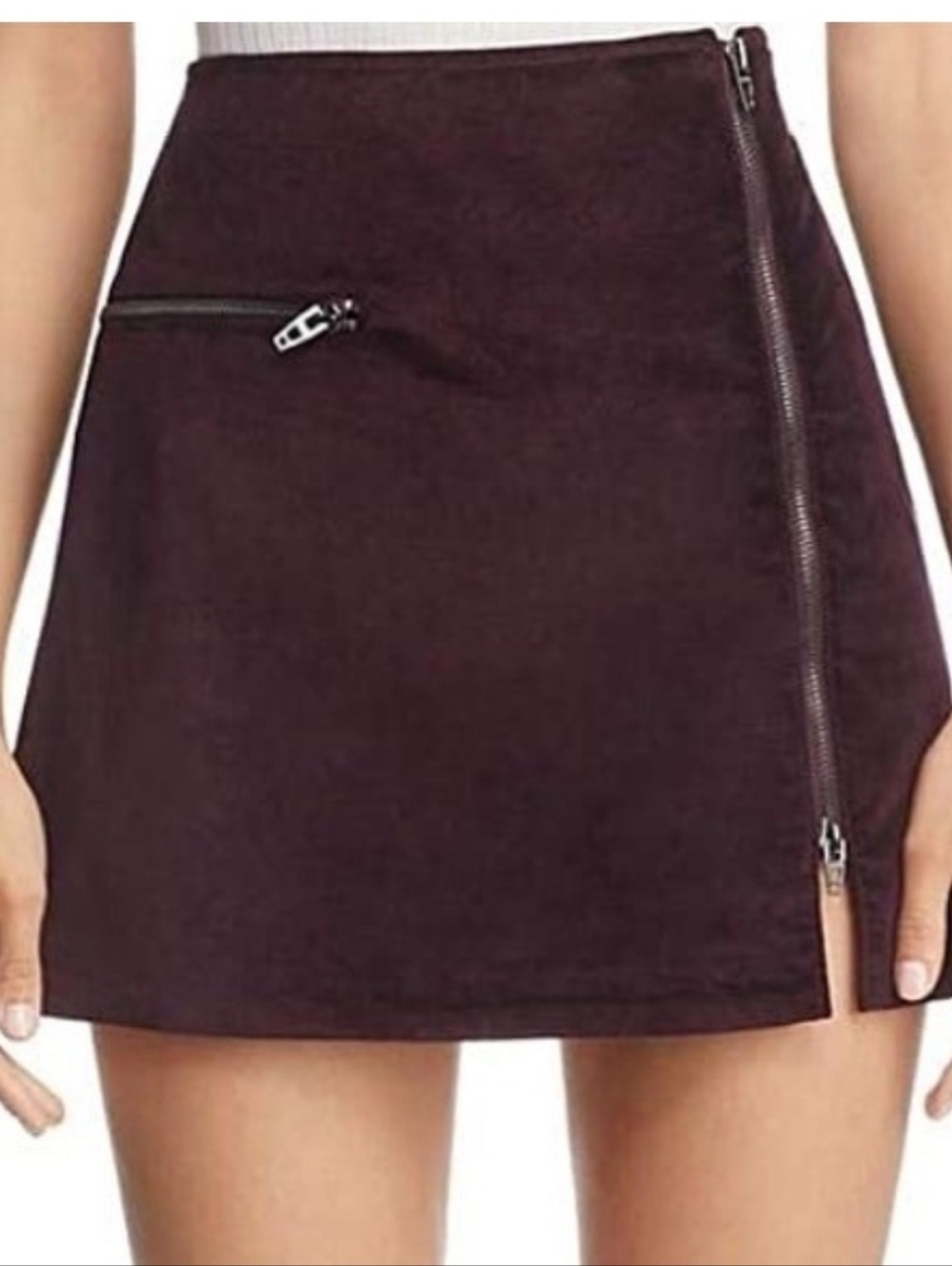 BlankNYC Purple Velvet Mini Skirt 25